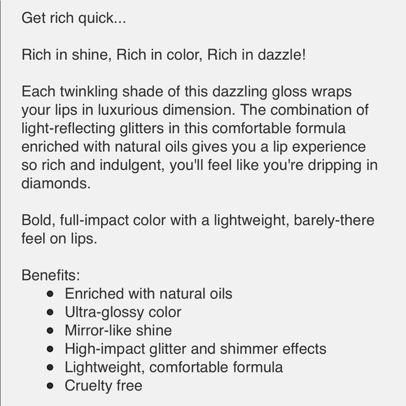 2/$25 - Too Faced Lip Gloss in Stocks & Bondage - Picture 7 of 7